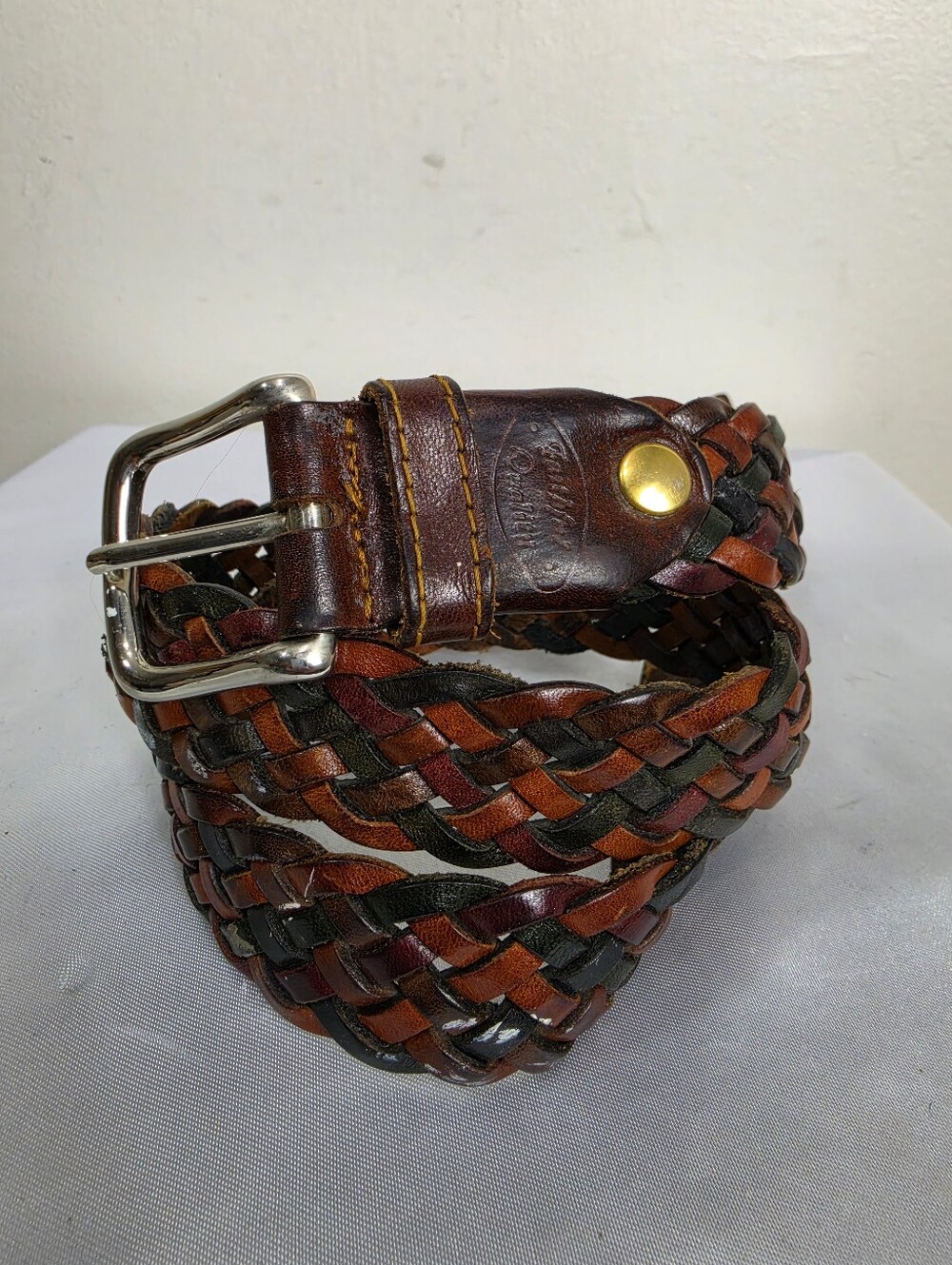 Vintage Woven Leather Belt